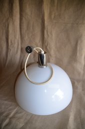 (#96) Vintage Mid Century Modern White Lucite Electric Light Fixture 15'R By 13'H