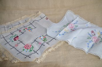 (#118) Embroidered Table Runners (42x16 And 22x16)