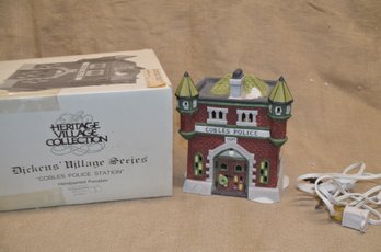 (#65) Department 56 COBLES POLICE STATION 1989 House Heritage Dickens Village Series In Orig. Box