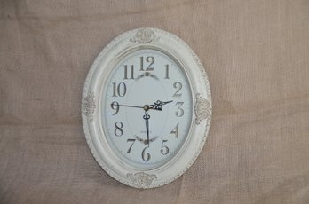 (#120) Oval Quartz Wall Clock - Works Resin Frame 13x10