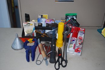 (#320) Assorted Tools And Handy Household Items
