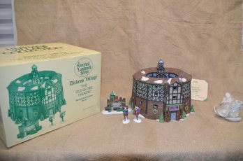 (#67) Department 56 Historical Land Mark 1988 HOUSE THE OLD GLOBE THEATRE Set Of 4 Dickens Village 10.5