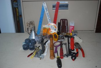 (#322) Assorted Tools And Handy Household Items