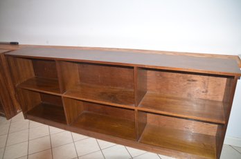 (#125) Low Long Wood Bookcase