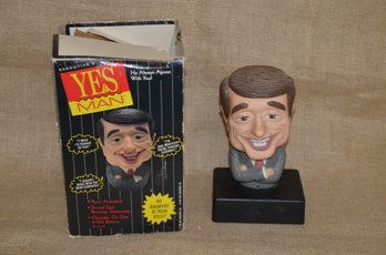 (#50) Vintage 1991 John Rau Talking Head Doll Voice Activated Toy YES MAN In Original Box - Works