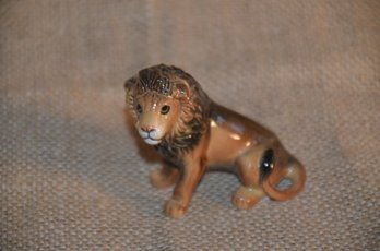 (#221) Vintage H&R HAGEN RENAKER Ceramic Trinket Lion Figurine 2'H