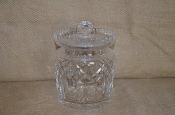 (#55) Waterford Round Candy Jar With Lid 6' Tall
