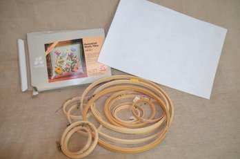 (#128B) Embroidery Hoops Assorted Sizes And Shapes Large 12', 6' And 3'