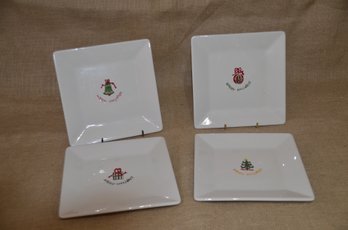 (#90) BIA Holiday Appetizer Plates 7' Set Of 4