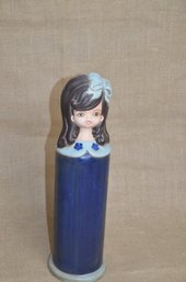 (#53) Handmade Ceramic Girl Statue 13'H