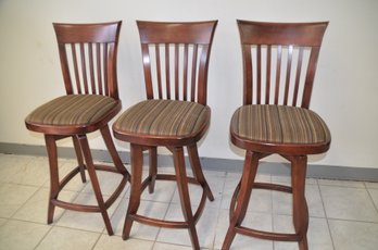 (#2) Swivel Counter Stools (3 Of Them) Seat Height 26'