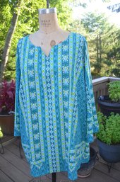 165) Vintage Bob Mackie Wearable Art Dress Beach Wear Size 3X