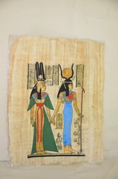 8) Ancient Egyptian Art Queen Nefertari Papyrus Rice Paper Hand Painted Print 13x16