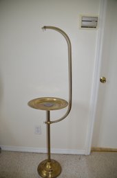 29) Vintage Floor Gold Tone Metal Standing Bird Cage Stand (only) 54'H