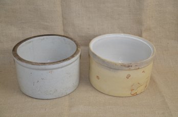 (#138) Pottery Crock Pot 5'H Pair