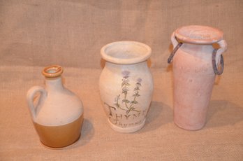 (#94) Pottery Decorative Vases And Jug (3)