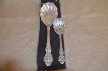 113) Reed & Barton Sterling Silver 2 Serving Spoons