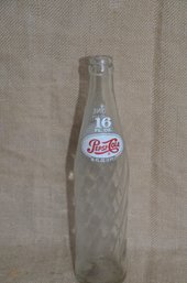 (#89) Vintage Empty 16oz. Pepsi Cola Bottle 11.5'H