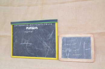 (#171) Vintage Playschool Reversible Chalk / Magnetic White Board 16x12 ~ Reversible 8x10 Chalk Board