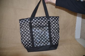 (#104) Black Mesh Handbag Beach Bag