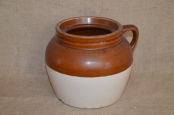 119) Antique Robinson Ransbottom 3 Quart Stoneware Earthenware Bean Pot Crockery Loop Hand No Lid