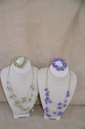 (#179) Coldwater Creek Necklace Matching Bracelets (2 Sets)