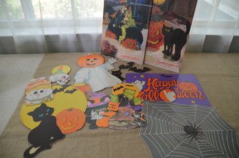 (#164) Vintage Halloween Paper Wall Decor And Center Piece Design