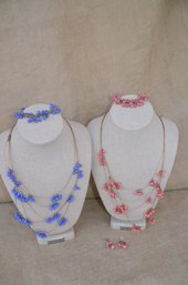 (#180) Goldwater Creek Necklace With Matching Bracelet ( 2 Sets)