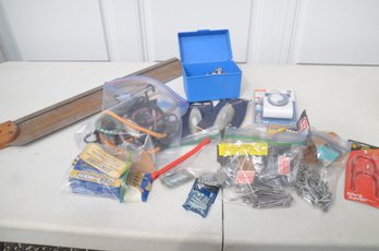 Assorted Nuts, Bolts And Household Items