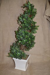 (#85) Artificial Boxwood Topiary 31'H With Ceramic Planter
