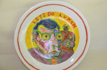 20) Chaleur Design By Dan May Ceramic Decorative Plate LETS GO TO LUNCH