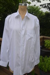 16LS) Jos A. Bank White Button Down Short Long Sleeve Slim Fit 16/33