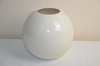(#99) Vintage Haeger Ceramic Bowl Vase Off White 29' Round 9' Height