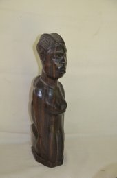 22) Wood Craved Africian Woman & Child Tribal Sculpture Figurine 14.5'H
