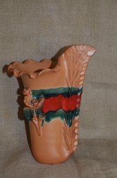 (#87) Terra Cotta Mexico Clay Pottery Handmade Vase 9.5'