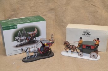 (#83) Department 56 SHERLOCK HOLMES THE HANSOM CAB & DOVER COACH