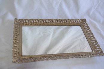 (#28) Vintage Mirrored Vanity Tray 10x15 ( See Description)