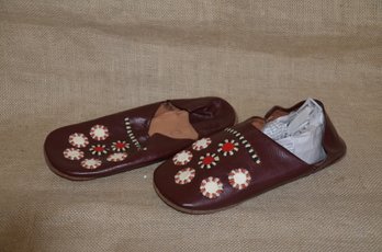 (#76) Leather Slippers 10' Long X 4'Wide (no Size Marked)