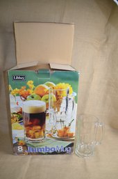 (#159) New In Box Libby Jumbo 34oz. 1 Liter Beer Mugs Set Of 8
