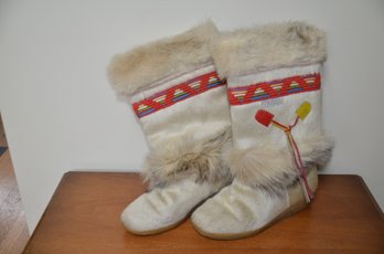 (DK) Tecnica Ivory Winter Fur Snow Boots Size 38