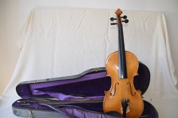 50) Dorifarnando Alvarz? Violin Inside Velvet Case Horse Hair Strings