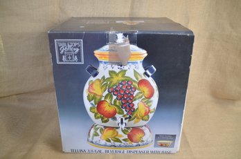 (#164) New In Box Tellina Beverage Dispenser 3.8 Gallon With Double Used As Serving Bowl Or Stand