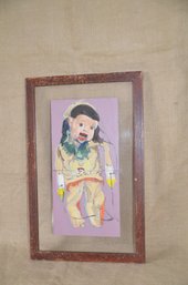 5) Painting Of Girl Framed