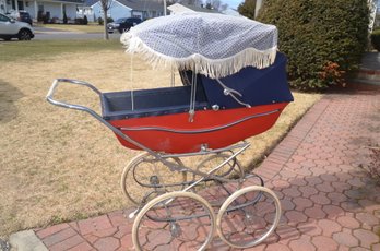 Vintage Marmet Pram Large Baby Carriage Stroller - Excellent All Original Condition