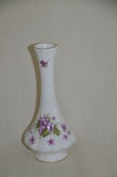 109) Queen Rosina Bone China Bud Vase Violets 7'H