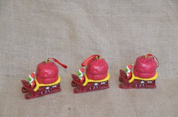 (#6LS) Vintage Grinch Christmas Ornaments (3 Of Them)