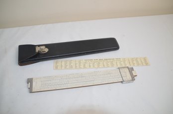 (#116) Vintage Dietzgen Polymat Multiplex Log Ruler With Leather Case