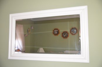 White Wood Framed Mirror
