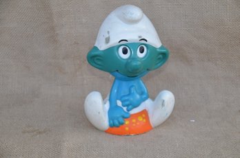 (#109) Vintage Smurf Talking Pull String Toy 1997 - Works