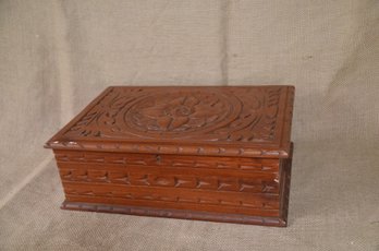 14) Wooden Carved Flower Deco Jewlery Box